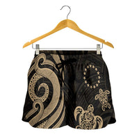 Cook Islands Women's Short - Gold Tentacle Turtle - Polynesian Pride