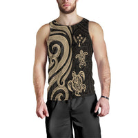 Kosrae Men's Tank Top - Gold Tentacle Turtle - Polynesian Pride