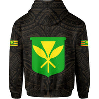 Polynesian Kanaka Maoli Royal Coat of Arms Hawaii Hoodie Gold - Polynesian Pride
