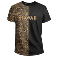 Hawaiian Polynesian Pele Kanaka T shirt The Half Gold - Polynesian Pride