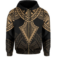 Hawaii Polynesian Hoodie Limited (Zip up) Tab Style Gold - Polynesian Pride