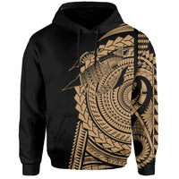 Hawaii Polynesian Hoodie In My Heart Ryan Style Gold - Polynesian Pride