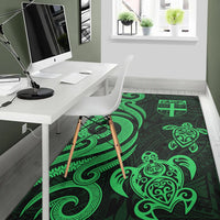 Fiji Area Rug - Green Tentacle Turtle - Polynesian Pride