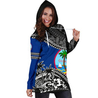 Guam Hoodie Dress - Guam Flag Fall In The Wave K9 - Polynesian Pride