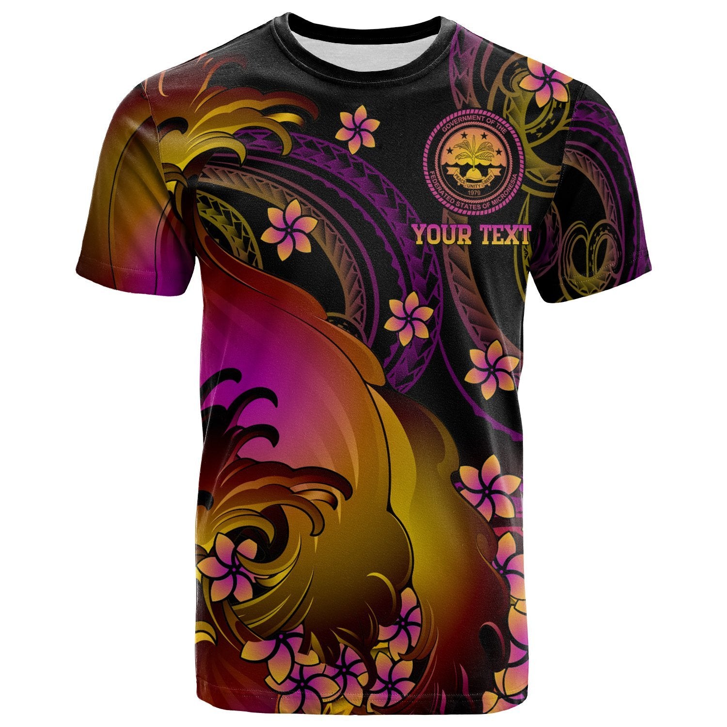 Guam Custom T Shirt Guam in wave Unisex Black - Polynesian Pride