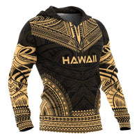 Hawaii Polynesian Chief Hoodie Gold Version - Polynesian Pride