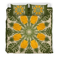 Hawaii Duvet Cover Set - Pineapple Petals - Polynesian Pride