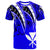 Hawaii T Shirt Tropical Leaf Blue Color Unisex Blue - Polynesian Pride