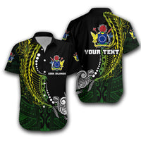 (Custom Personalised) Cook Islands Hawaiian Shirt Simple Style LT16 Unisex Black - Polynesian Pride