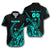 (Custom Personalised) Guam Rugby Hawaiian Shirt Polynesian Patterns Style - Turquoise LT16 Unisex Turquoise - Polynesian Pride