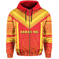 Hawaii Kanaka Polynesian Zip up Hoodie Active - Polynesian Pride