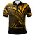 Hawaii Polo Shirt Gold Color Cross Style Unisex Black - Polynesian Pride
