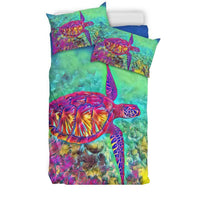 Hawaii Duvet Cover Set - Hawaii Sea Turtle 01 - Polynesian Pride