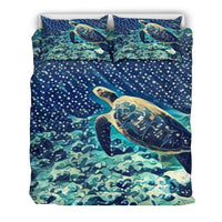 Hawaiian Duvet Cover Set - Hawaii Sea Turtle 05 - Polynesian Pride