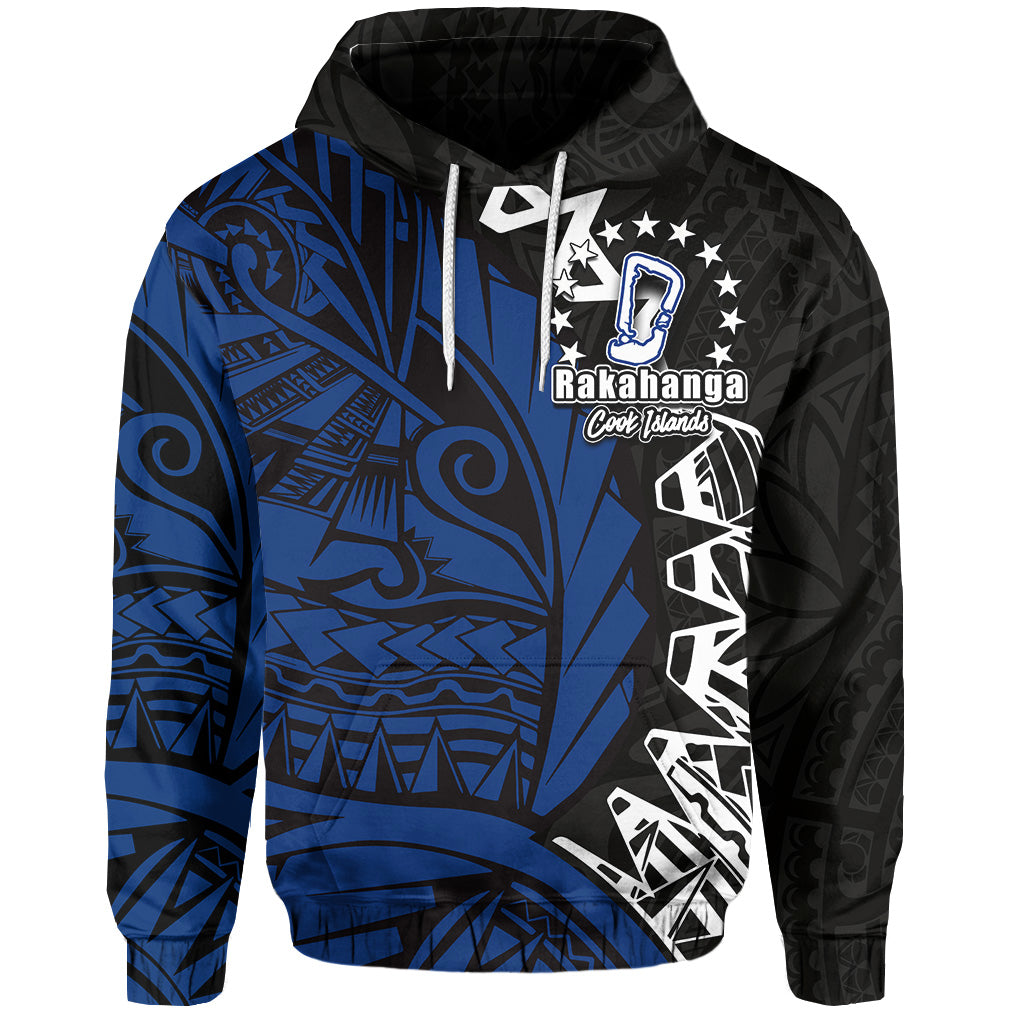 Custom Cook Islands Hoodie Rakahanga Polynesian Style LT6 Blue - Polynesian Pride