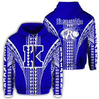 Hawaii Hoodie Kealakehe High Zip Hoodie Unisex Blue - Polynesian Pride