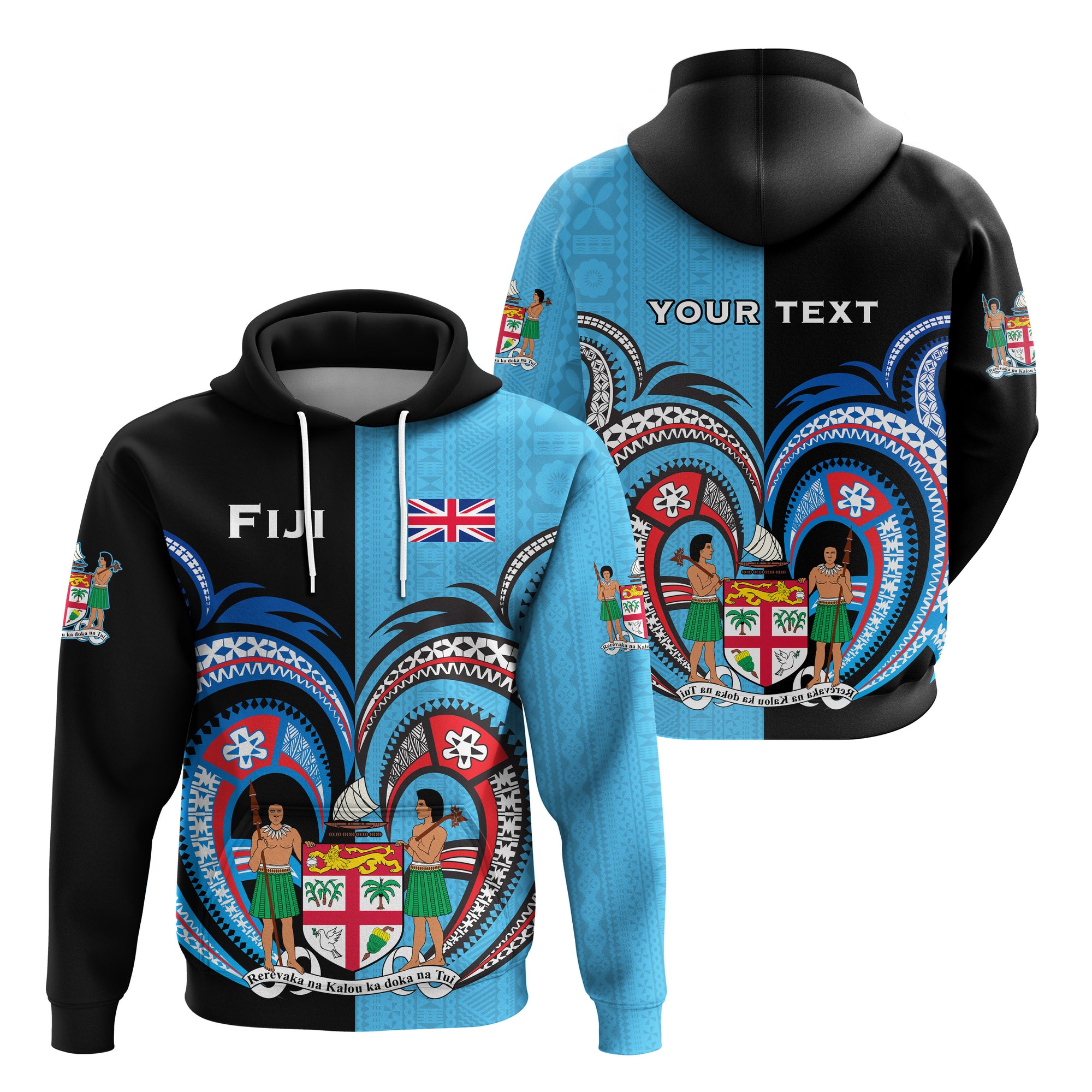 Custom Fiji Is My Heart Hoodie Polynesian Special Style LT16 Unisex Black - Polynesian Pride