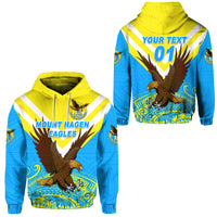 Custom Papua New Guinea Mount Hagen Eagles Hoodie Wamp Nga Rugby Blue, Custom Text and Number LT8 Unisex Blue - Polynesian Pride