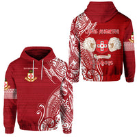 Kolisi Tonga Mate Maa Tonga Hoodie Laione Ashburton Old Boys LT8 Unisex Red - Polynesian Pride