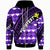 Hawaii Custom Zip up Hoodie Purple Hawaiian Tribal Seamless Pattern Unisex Reggae - Polynesian Pride
