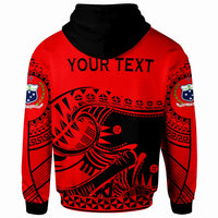 Samoa Custom Zip up Hoodie Dynamic Sport Style Red Color - Polynesian Pride