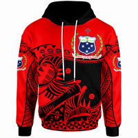 Samoa Custom Hoodie Dynamic Sport Style Red Black Color Unisex Red - Polynesian Pride