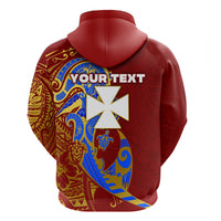 Custom Wallis and Futuna Zip Hoodie Polynesian Royal Style LT16 - Polynesian Pride