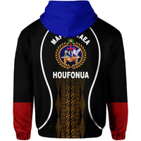 Custom Tonga Mapu A Vaea Zip Hoodie Houfonua Original Style LT8 - Polynesian Pride