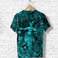 Hawaii Hula Girl Polynesian T Shirt Unique Style Turquoise LT8 - Polynesian Pride
