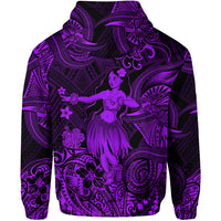 Hawaii Hula Girl Polynesian Zip Hoodie Unique Style Purple LT8 - Polynesian Pride
