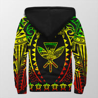 Hawaii - Hawaiian Girl Reggae Sherpa Hoodie AH - Polynesian Pride