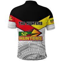 Papua New Guinea SP Hunters Polo Shirt Rugby Original Style White LT8 - Polynesian Pride