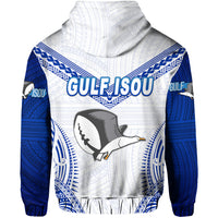 Papua New Guinea PRK Gulf Isou Zip Hoodie Rugby Original Style White LT8 - Polynesian Pride
