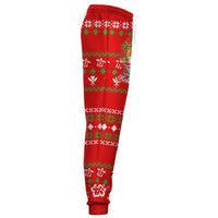 Hawaiian Santa Claus Mele Kalikimaka Joggers - Aviv Style - Red - AH - Polynesian Pride