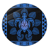 Hawaii - Tribe Turtle Round Carpet - AH Round Carpet Blue - Polynesian Pride