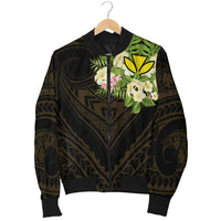 Hawaii Kanaka Maoli Men's Bomber Jacket - Polynesian Gold Patterns Collection - Polynesian Pride