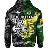 Custom New Zealand Maori All Black and Australia Kangaroos Aboriginal Hoodie Rugby Together LT8 - Polynesian Pride