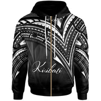 Kiribati Zip Hoodie Cross Style Unisex Black - Polynesian Pride