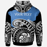 Kosrae Custom Zip Hoodie Ethnic Style With Round Black White Pattern - Polynesian Pride