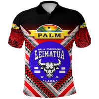 Custom Mate Maa Tonga Polo Shirt Leimatua Bulls Creative Style Red NO.1, Custom Text and Number LT8 - Polynesian Pride