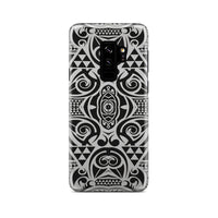 Polynesian Tribal Phone Case Black White Samsung Galaxy S9 Plus - Polynesian Pride