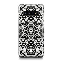 Polynesian Tribal Phone Case Black White Samsung Galaxy S10 - Polynesian Pride
