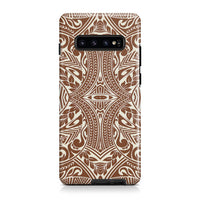 Polynesian Tribal Tough Case Brown Samsung Galaxy S10+ - Polynesian Pride