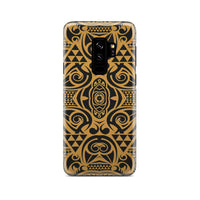 Polynesian Phone Case Yellow Black Samsung Galaxy S9 Plus - Polynesian Pride