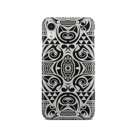 Polynesian Tribal Phone Case Black White iPhone Xr - Polynesian Pride