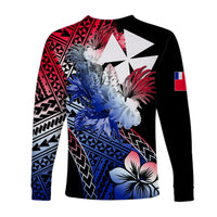 Wallis and Futuna Long Sleeve Shirts Hibiscus LT6 - Polynesian Pride