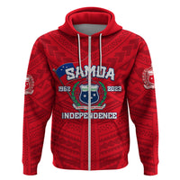 Samoa Independence Hoodie 2023 Red Style LT6 - Polynesian Pride