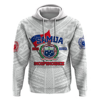 Samoa Independence Hoodie 2023 White Style LT6 - Polynesian Pride