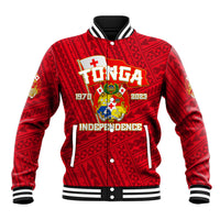 Tonga Independence Baseball Jacket 2023 Red Style LT6 Unisex Red - Polynesian Pride