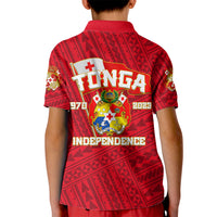 Tonga Independence Kid Polo Shirt 2023 Red Style LT6 - Polynesian Pride
